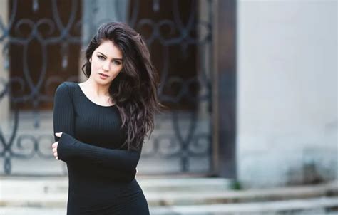 Wallpaper Eyes Girl Brunette Blue Girl Blue Eyes Brunette For Mobile And Desktop Section