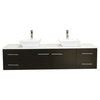 Totti Wave Inch Espresso Modern Double Sink Vanity Top And Double