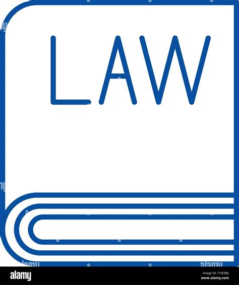 Law Line Icon Concept Law Flat Vector Symbol Sign Outline