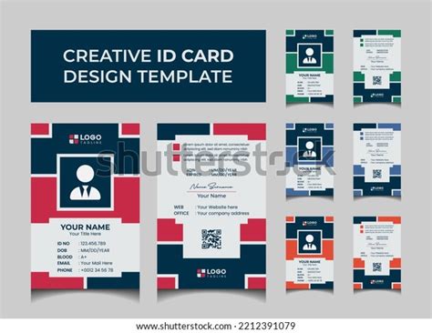 Creative Modern Id Card Design Template Stock Vector Royalty Free