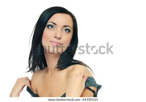 Portrait Beauty Brunette Naked Shoulders On Stock Photo Shutterstock