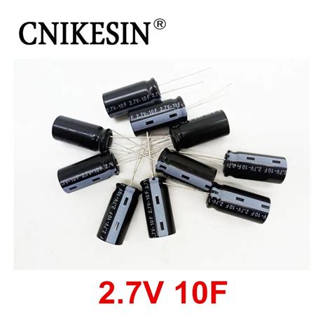 CNIKESIN 2 PCS Fala Capacitor 2 7v10F Super Capacitor De Alta Corrente