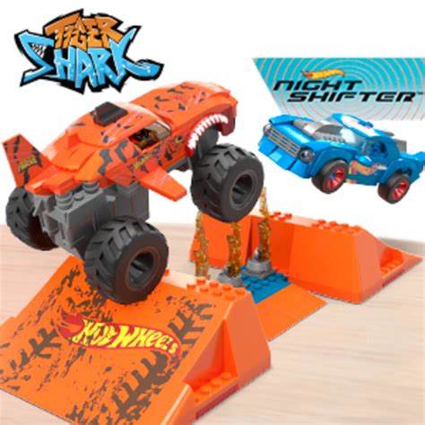 ESell Ro Hot Wheels Monster Truck Mega Set Constructie Cursa Tiger Shark Chomp