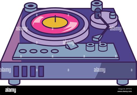 Nineties Pop Art Style Music Console Stock Vector Image Art Alamy