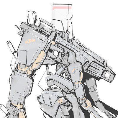 Artstation Shinku Kim Robot Design Sketch Mech Robot Design