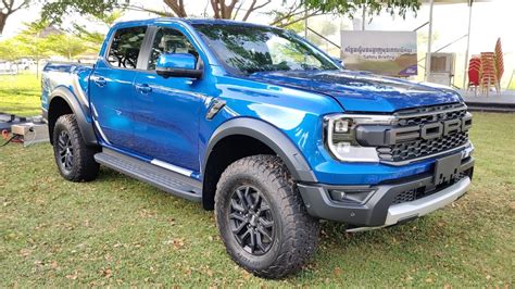 2023 Ford Ranger Raptor Blue Lightning Color Outdoor Events YouTube