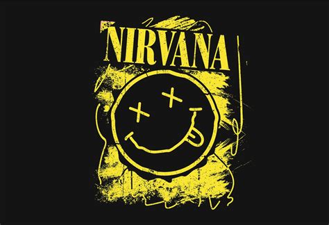 Nirvana Smiley Face Band Logo Svg Dxf And Png Files For The Etsy