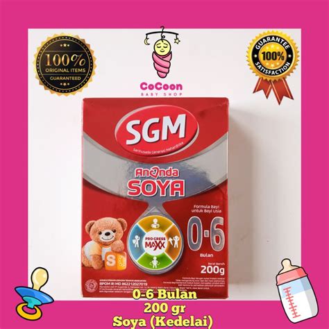 Jual Susu Alergi Bayi SGM Ananda Soya 1 0 6 Bulan 200 G 200g Shopee