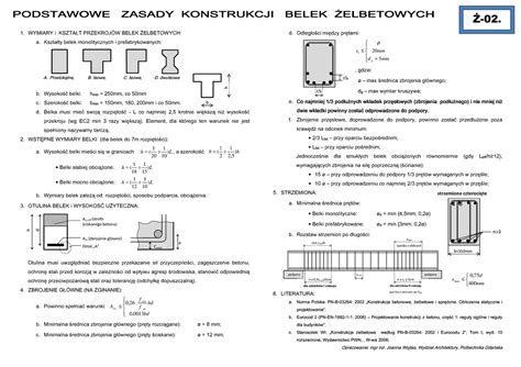 Podstawowe Zasady Konstrukcji Belek Elbetowych Materia Y