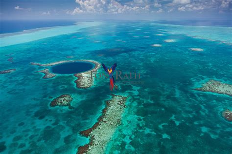 Aerial View Of The Great Blue Hole Tony Rath Photography