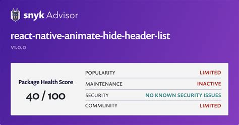 React Native Animate Hide Header List Npm Package Snyk