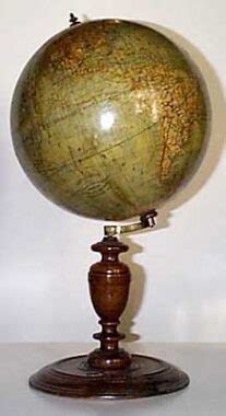 Globe German Heymann Terrestrial World Table Globe Turned Pedestal