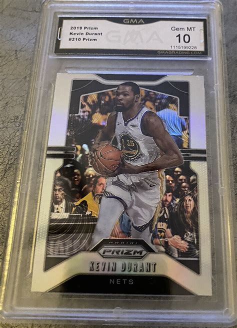 2019 20 PANINI PRIZM KEVIN DURANT 210 SILVER PRIZM GMA 10 WARRIORS