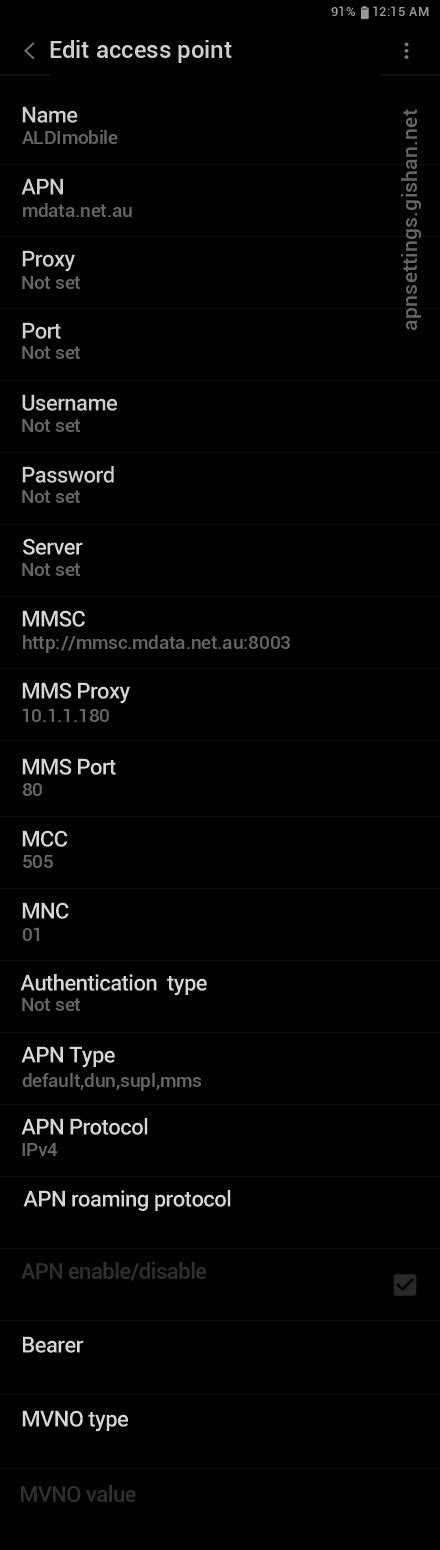 ALDImobile APN Settings For Samsung Galaxy S21 APN Settings Australia