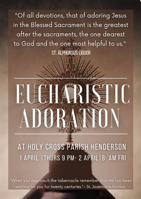 Eucharistic Adoration Holy Cross Parish Henderson