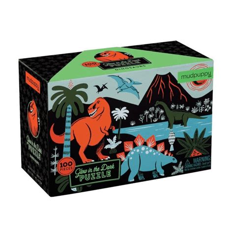 Glow In The Dark Puzzle Dinosaurier Mit Teilen Von Mudpuppy