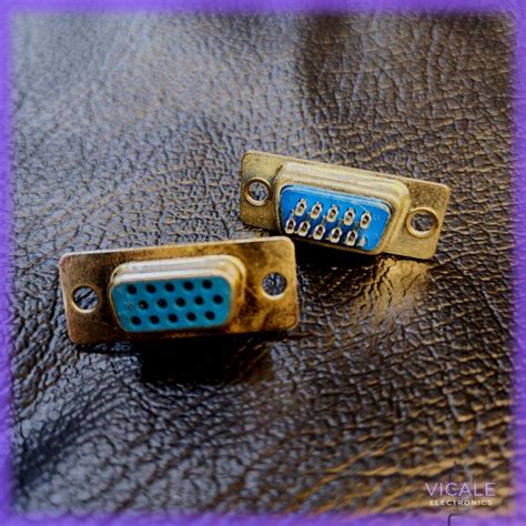 Jual DB15 VGA Female Solder Type Connector 15 Pin 3 Row Min Order