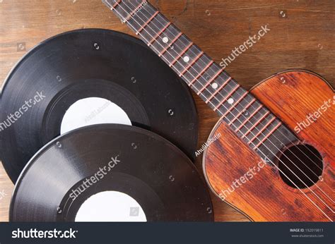 Vintage Acoustic Guitar Vinyl Record On Stock Photo 192019811