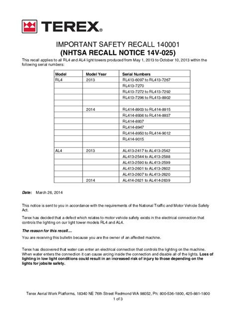 Fillable Online Nhtsa S Management Of Light Passenger Vehicle Recalls