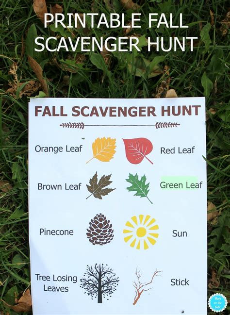 Fall Scavenger Hunt for Kids and Perfect for Preschoolers