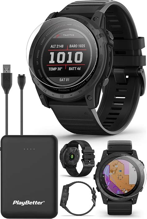 Amazon.com: Garmin tactix 7 Tactical GPS Watch | Power Bundle with ...