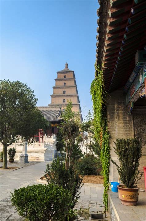 Giant Wild Goose Pagoda, Xian, Shaanxi Province, China Stock Photo ...