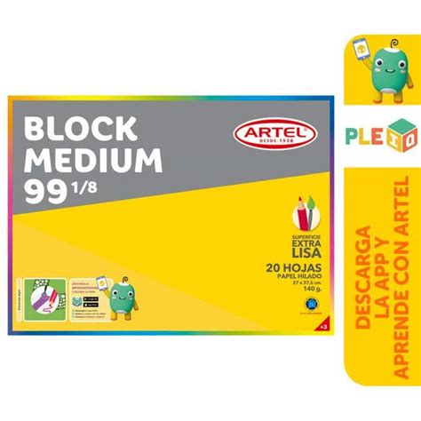 Block Medium 99 1 8 20 Hojas Artel Nacional Librería