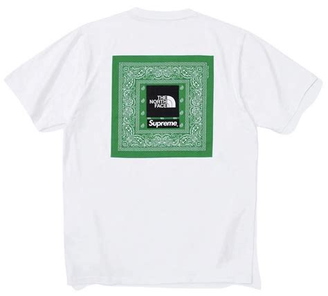 Supreme The North Face Bandana Tee White Hype Panda