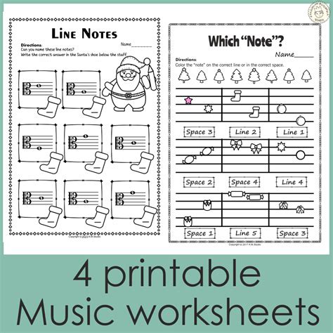 Music Worksheets For Christmas Weekly Freebies