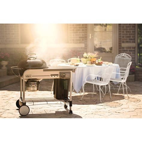 Weber Performer Deluxe 22 In Black Kettle Charcoal Grill In The