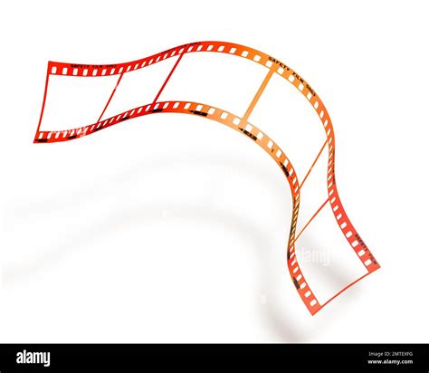 Negative Color Film Strip Template With Empty Frames And A Soft Shadow