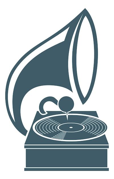 Premium Vector Gramophone Icon Old Phonograph Logo Vintage Vinyl