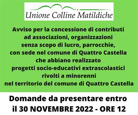 Avviso Per La Concessione Di Contributi Ad Associazioni Organizzazioni