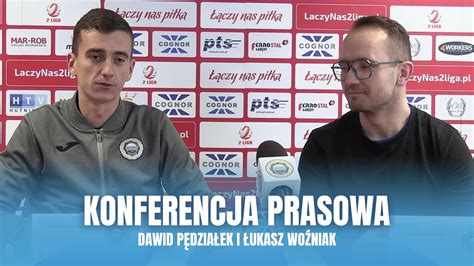 Konferencja prasowa D Pędziałek i Ł Woźniak Hutnik Kraków GKS