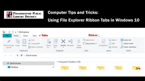 Tip Using The File Explorer Ribbon Tabs In Windows 10 Youtube