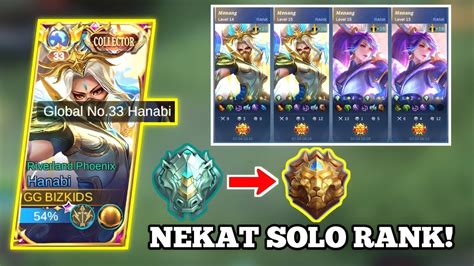 Winstreak Detik Detik Naik Legend Nekat Pick Hanabi Solo Rank Best