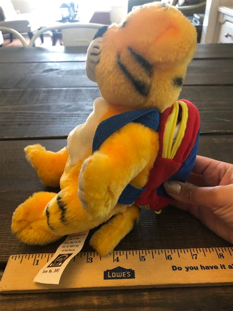 Vintage Discovery Toys Tiger With Backpack Story Book Puppet Etsy