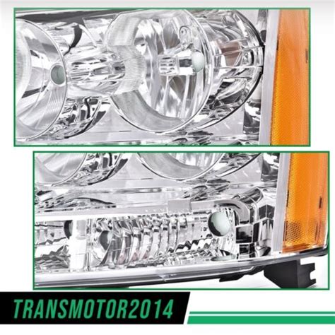 Fit For 07 2014 Chevy Tahoe Suburban 1500 Corner Headlight Assembly Chrome Clear Ebay