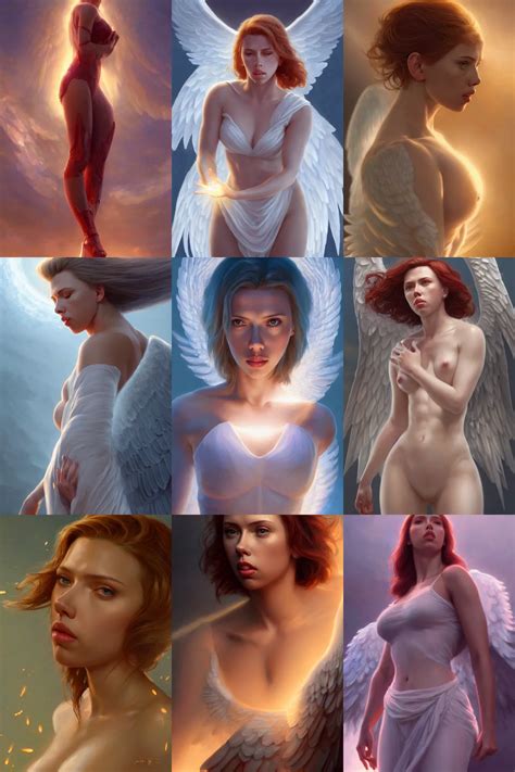 Scarlet Johansson As A Heavenly Angel Anatomy Stable Diffusion