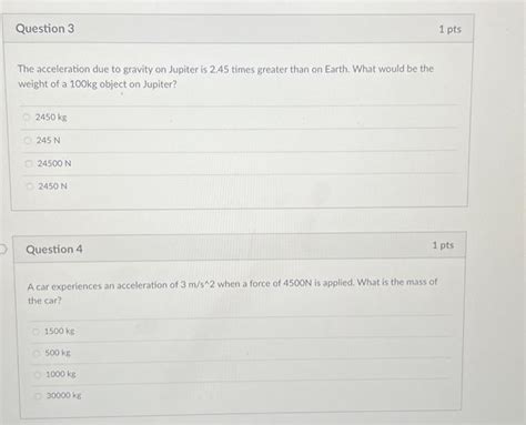 Solved The acceleration due to gravity on Jupiter is 2.45 | Chegg.com