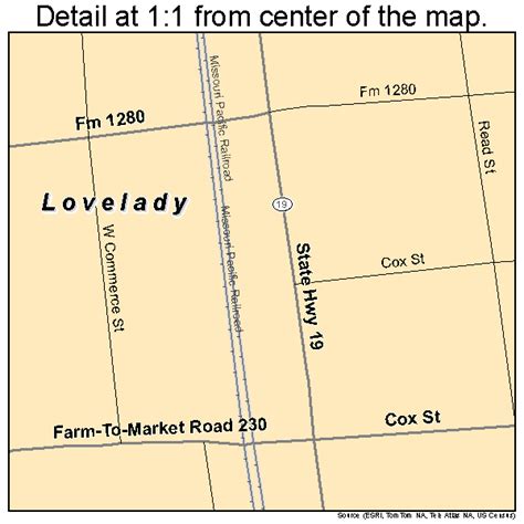 Lovelady Texas Street Map 4844260