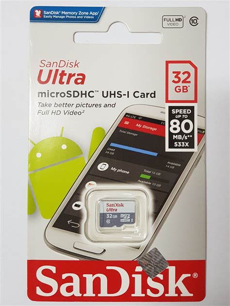 Jual Micro Sd Card Sandisk 32gb Ultra Class10 80mbps New Di Lapak