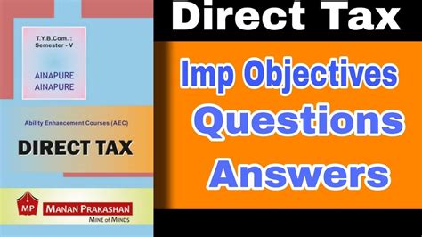 Tybcom Sem Most Imp Tax Objectives Questions Atul Sir Youtube