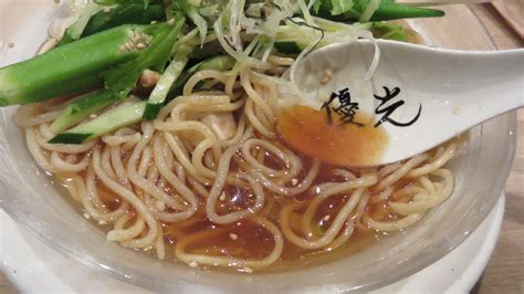 銀座 麵屋優光 冷やし海老ワンタン麺 淡竹 銀座でランチ