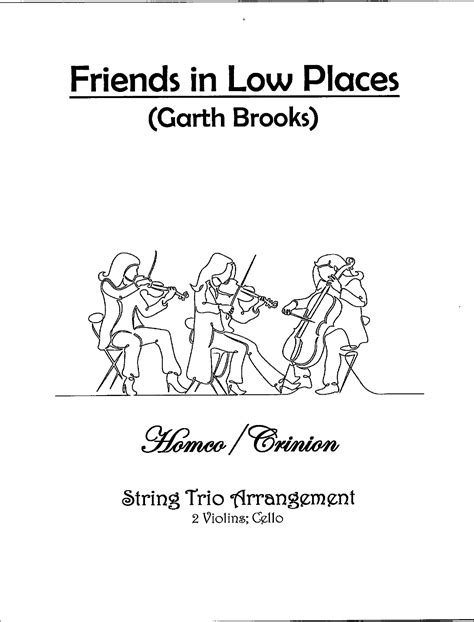 Friends In Low Places Arr Homco Crinion By Garth Brooks Sheet Music