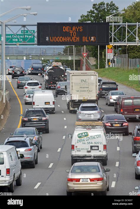 Morning Traffic Jam In Flushing Queens In New York City On The Long