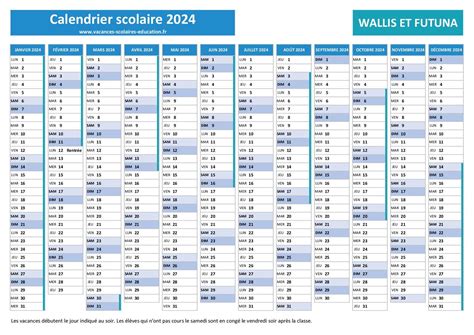 Calendrier Scolaire 2025 Wallis Et Futuna Tout Ce Quil Faut Savoir