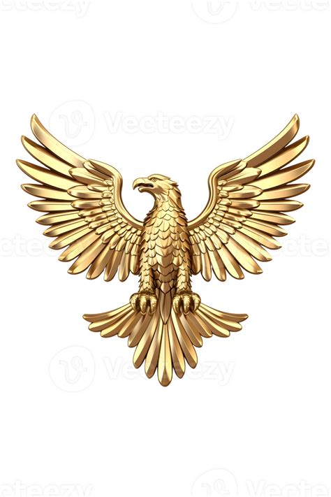 Gold eagle symbol, trophy, country symbol, animal symbol. 24807474 PNG