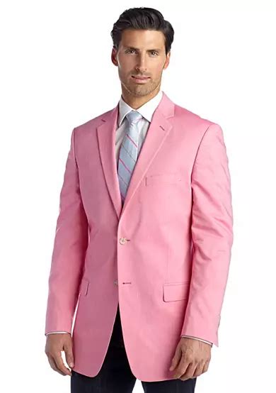 Saddlebred® Classic Fit Bright Pink Chambray Sport Coat Belk