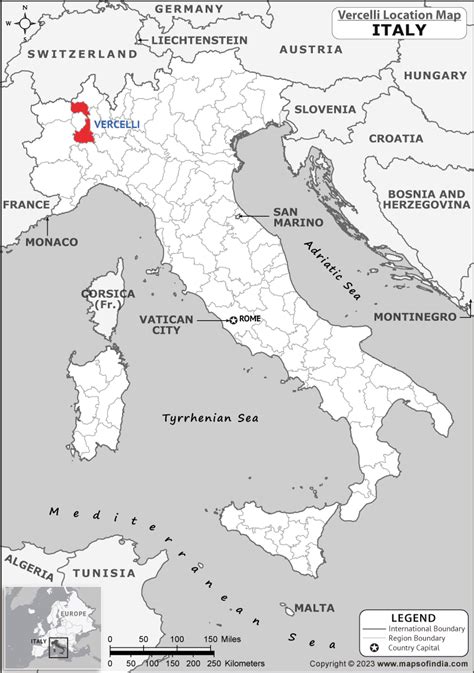 Where is Vercelli Located in Italy? | Vercelli Location Map in the Italy